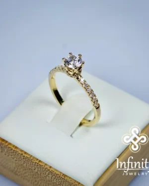 Anillo de compromiso corona en oro, modelo AN-C3 - foto 2