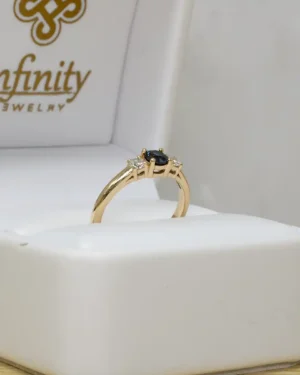 Anillo de compromiso trilogía en oro, modelo AN-C3 - foto 2