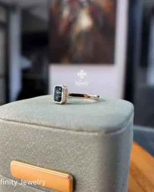 Anillo de compromiso bisel en oro, modelo AN-C4 - foto 2
