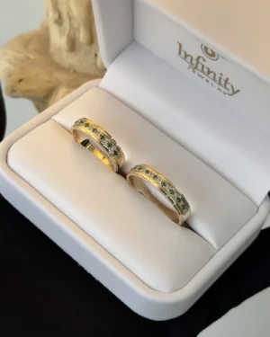 Dúo matrimonial estrella en oro, modelo DM-8 - foto 2