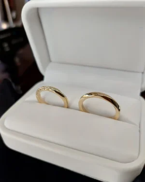 Dúo matrimonial torneado en oro, modelo DM-870 - foto 2