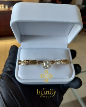 Trío matrimonial entorchado halo en oro, modelo TR-M1450 - foto 2