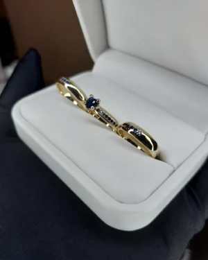 Trío matrimonial media caña en oro, modelo TR-M950 - foto 2