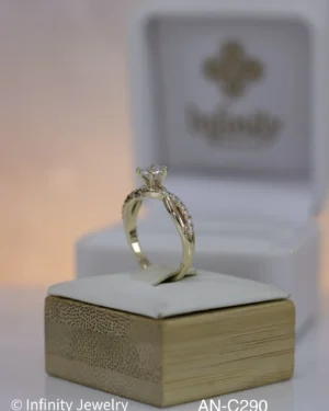 Anillo de compromiso 4 uñas en oro, modelo AN-C290 - foto 2