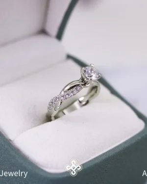 Anillo de compromiso trenzado en oro, modelo AN-C44 - foto 2