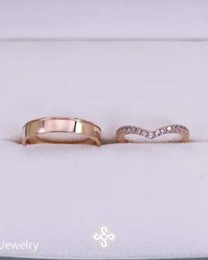 Dúo matrimonial plano en oro, modelo DM-610 - foto 2