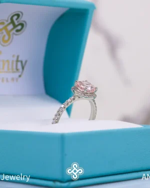 Anillo de compromiso infinity piedra cushion en oro, modelo AN-C331 - foto 3