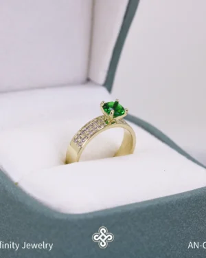 Anillo de compromiso doble engaste en oro, modelo AN-C420 - foto 2