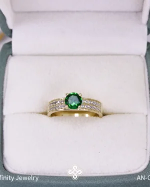 Anillo de compromiso doble engaste en oro, modelo AN-C420 - foto 3